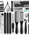 All In One 36 In 1 Pedicure Kit For Home And Salon Use With Pro Grade Foot Rasp Callus Remover Nail File Clippers And Cuticle Tools