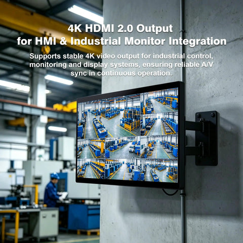 15.6 Inch All In One Industrial Panel PC With Android 12 Fanless RK3399 displaying surveillance in warehouse