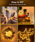 Battery Powered Fairy Lights 60 Warm White LED String On Waterproof Silver Wire Five Feet With Firecracker Lit Starry Look