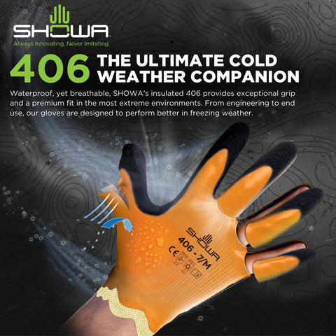 Full Double Coated Natural Rubber Latex Winter Work Gloves With Nylon Blend Liner Insulated For Cold Weather Acrylic Warm Liner Rough Grip XL Size 12 Pair All Purpose Workhorse shown with waterproof insulation and grip design