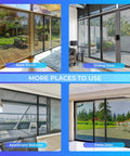 Magnetic Garage Screen For 1 Car 8x7 Ft used on sliding door, porch, balcony, and patio, showing versatility and bug protection