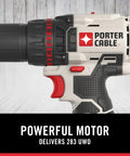Rock Solid Cordless Drill And Impact Driver Combo Kit Packing Two Powerful Tools For Nitty Gritty Projects With Compact Build High Torque Kick And Reliable Performance Made For Diy Hustlers And Pros Alike close-up of powerful motor with 283 UWO