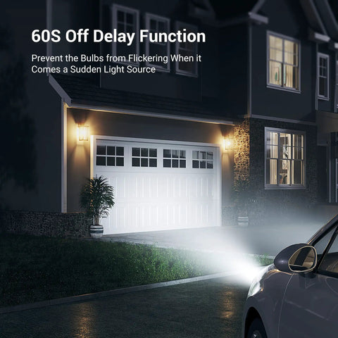 Automatic Dusk To Dawn Light Socket With Sensor, E26 E27 Lamp Socket For Fixtures illuminating a garage at dusk
