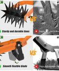 Comparison showing Rotary Cultivator With Long Handle And Adjustable Stainless Steel Pole 2 In 1 Hand Tiller vs other designs
