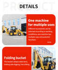 Compact Four Wheel Drive Backhoe Loader Tractor Mounted Digger With Versatile Attachments For Rural Development