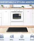 Ultra Thick 4 To 5 Inch Memory Foam Anti Fatigue Kitchen Mat Non Slip Water And Stain Resistant 17 By 28 Inch Rug installed in kitchen