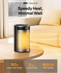Indoor Portable Ceramic Space Heater With Thermostat Remote 1-12 Hour Timer Eco Mode 1500W PTC Fast Heating For Office