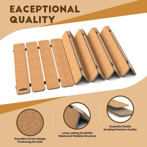 Heavy Duty Couch Cushion Support Board Easily Fixes Sagging Sofa Seats With Smart Adjustable Slats And Safe Rounded Edge Design for stable support.