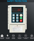 220V Single Phase To 3 Phase VFD Inverter For Spindle Motor Speed Control, 0.75KW 1HP 5A, PWM Output shown front view
