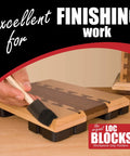 Heavy Duty Woodworking Project Blocks For Hands Free Routing Sanding Drilling Slick Grip Stabilization Pucks used for finishing work.