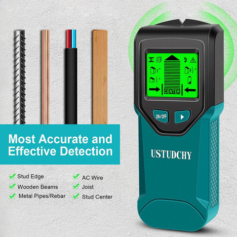 Heavy Duty 5 In 1 Electronic Stud Finder And Wall Scanner With Smooth Lcd Readout And Dead On Detection To Nail Wood Framing Ac Conduits Metal Beams And Water Lines Every Freakin Time