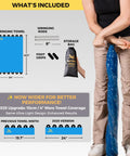 Manual Clothes Wringer For Camping And Travel Ultra Light Hand Wash Spinner Kicks Excess Water Out Fast Portable Laundry Helper showing included towel, wringing rods, and storage bag.