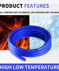 5Ft Inner Diameter 1 Inch Silicone Heater Hose For Your Vehicle Cooling System Blue Reinforced Polyester Braided Tubing 232 Psi Burst Pressure 4mm Thick Includes 5 Clamps Sturdy Radiator And Coolant Hose high and low temperature tolerance image