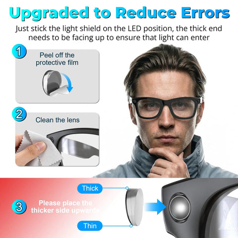 Instructions for applying LED Light Blocking Sticker Kit For Ray Ban Meta Gen 1 Gen 2 And Oakley Meta HSTN Eyewear