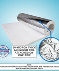 Ceramic Fiber Blanket With Aluminum Foil Facing For High Temp Insulation Half Inch Thick By 24 In By 36 In Rugged And Reliable