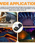 Plug In Wire Connectors With Locking Buckle Two Pin Double Wire Connector No Stripping Solderless For Low Voltage LED Strip Lights Landscape And Automotive Polycarbonate 300V 9A AWG 22 18 See Through Cap in various installations