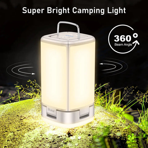 116 LED Rechargeable Camping Lantern With 360 Degree Bright Light for Camping And Hiking Lit Tent Light Warm 3000K