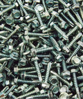 Heavy Duty Hex Washer Head Self Drilling Screws 8 X Three Quarter Inch With Double Flute Tip For Sheet Metal And Wood Projects in a bulk pack.