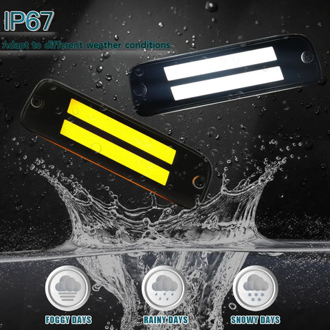 Toyota Tacoma LED Front Bumper Side Marker Lights DRL Amber Sequential Turn Signal Lamps Fog Light Kit waterproof test