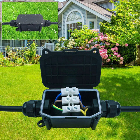 Beefy Waterproof IP68 Junction Box 2 Way M20 Connector For Outdoor Coaxial Cable 5 To 12mm Rugged Weatherproof Enclosure