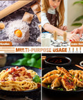 9 Piece Gnocchi And Pasta Making Set With Gnocchi Board, Pasta Cutter, Ravioli Stamp, Rolling Pin, Dumpling Makers And Noodle Tools