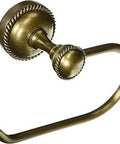 Equestre Inspired Toilet Paper Holder In Antique Brass, French Style Wall Mount Bath Accessory with rustic rope-edged design