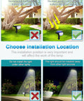 Outdoor Solar Lights 6 Pack 2 In 1 Spotlight Kit With 3 Modes IP67 Waterproof Landscape Lighting installation guide images