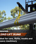 6 Ft By 1 In Lift Sling One Ply With Black Wear Guard Ends, 1600 Lb Vertical WSTDA Rating lifting pipes with forklift