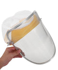 Boss Level Stainless Steel Mesh Face Shield And Rugged Welding Grinder Mask With No Sweat Ventilation held in hand.