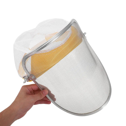 Boss Level Stainless Steel Mesh Face Shield And Rugged Welding Grinder Mask With No Sweat Ventilation held in hand.
