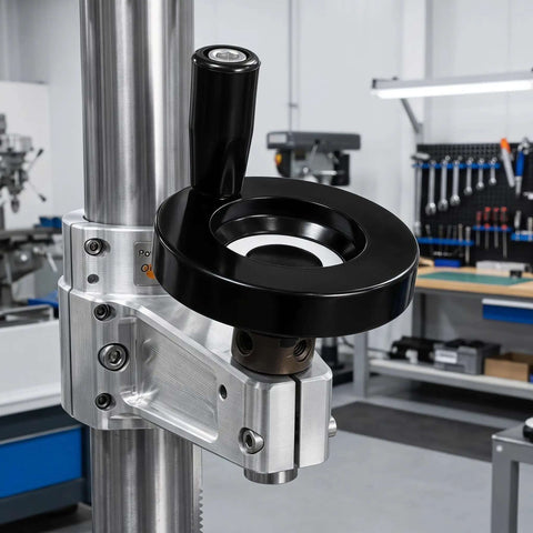 Dual Installation Black Bakelite And Aluminum Alloy Crank Handle Grip on milling machine for smooth rotary operation