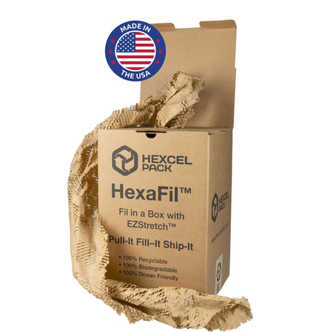 HexaFil Honeycomb Packing Paper 15 Inch Wide 1700 Foot Roll Self Dispensing Box Cushioning Filler For Void Fill Moving And Shipping 43 Lb Kraft Paper Eco Friendly Alternative To Bubble Wrap