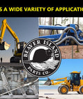 Heavy Duty Hydraulic O Rings Kit With ORB Fittings, collage showing excavators and machinery uses, Beaver Island Parts Co. logo