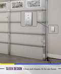 Heavy Duty Stainless Steel Toggle Light Switch Wall Plate 1-Gang 4.50 x 2.76 Cover installed in garage