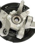 Rear Passenger Side Loaded Steering Knuckle for Ford Models OE Fix Preassembled with rust-resistant coating close-up.