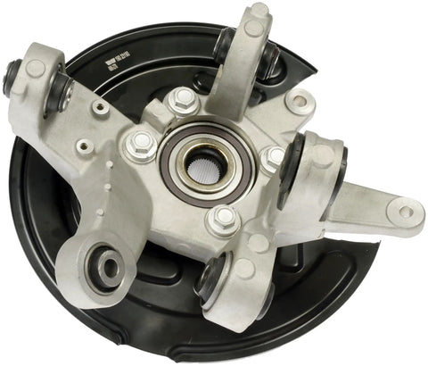 Rear Passenger Side Loaded Steering Knuckle for Ford Models OE Fix Preassembled with rust-resistant coating close-up.