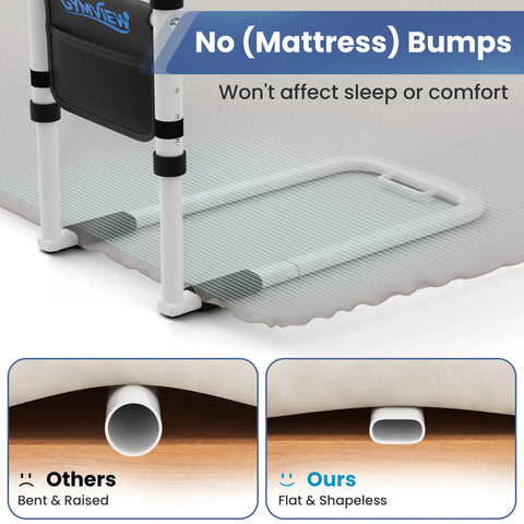 Heavy Duty Bed Safety Rail For Seniors With 350 Lbs Capacity ASTM F3186-17 Certified Adjustable Bed Assist Rail base view