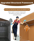Heavy Duty Metal Tool Shed With Windows Lockable Door And Ventilation Weatherproof Outdoor Storage For Backyard And Lawn Gear 8 By 4 Feet Durable Brown Finish Built To Last For Tool Organization And Patio Equipment with upgraded structural framework and increased stability.