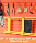 Heavy Duty 10 Inch Slatwall Hooks 32 Pack With 30 Lb Capacity For Garage Tools And Retail Displays Anti Rust Powder Coated Steel