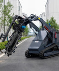 Compact Skid Steer Loader With Crawler Tracks And Wear Resistant Bucket For Easy Operation In Urban Streets Homes Dark Corners And Tight Spaces Workhorse For Landscaping Small Construction And Residential Projects on urban street.