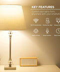 Lamp lit by Smart White LED Bulb 60W Equivalent No Hub Needed Non Dimmable 3 Pack With Built In WiFi Voice Control
