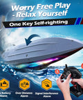 Rad RC Boat For Kids And Adults With Fast Remote Control Pool And Lake Racing 30 KMH Top Speed 394 Ft Range 7 LED Lights Self Righting