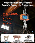 Beast Of A Digital Crane Scale With 4400 Lbs Capacity, Heavy Duty Industrial Hanging Scale Featuring Cast Aluminum Case And LCD Display