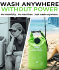 Off Grid Portable Washing Machine For Camping And RVs High Capacity Manual Clothes Washer With Plunger No Power Needed Beach
