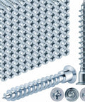100 Pack 7mm By 50mm Confirmat Screws For Wood Cabinets And DIY Projects, Flat Head, Zinc Plated, M7 Connecting Screws