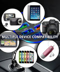 Six Port Usb C Car Charger With Pd Qc3.0 Fast Charging And Voltage Monitor Built Different Essential For Your Ride Fam Fits All iPhones And Androids Double Pack with multiple devices charging.