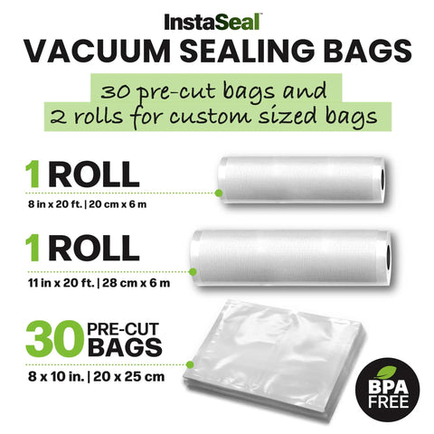 Heavy Duty Vacuum Sealer Bags For Food Storage With Rolls And Pre Cut Packs To Lock It Down Keep Meals Fresh Stop Freezer Burn Fully Compatible With Most Machines A Straight Up Win For Busy Households Today