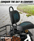 Electric Tricycle For Adults With 750W Peak 1350W Motor And Fat Tire Power 20x4 Folding E Trike 48V 13Ah Battery Three Wheel Ebike With Front And Rear Basket Differential Ultra White Up To 50 Miles In PAS Mode, padded seat with backrest and rear basket