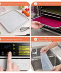 4 steps to using 4 Pack 14x14 Inch Silicone Dehydrator Trays With Raised Lip Edge Nonstick Sheets For Fruit Leather And Dried Foods