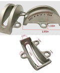 316 Stainless Steel 14 Inch Bandsaw Trunnions With Degree Scale for Most 14 Inch Wood Band Saws Replacement, front and side view